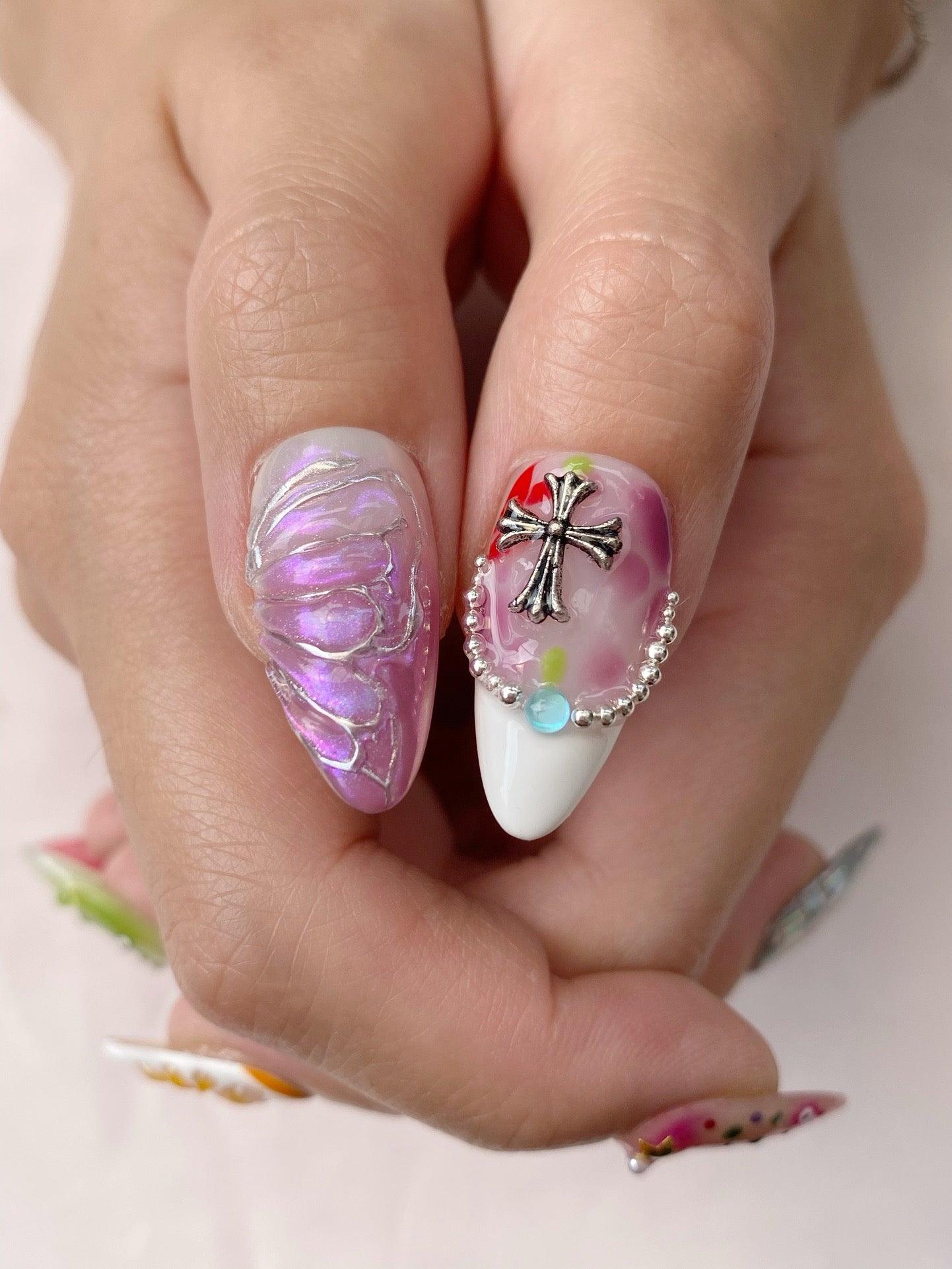 Vivid Wonderland - GO2NAIL MEDIUM ALMOND PressOnNails